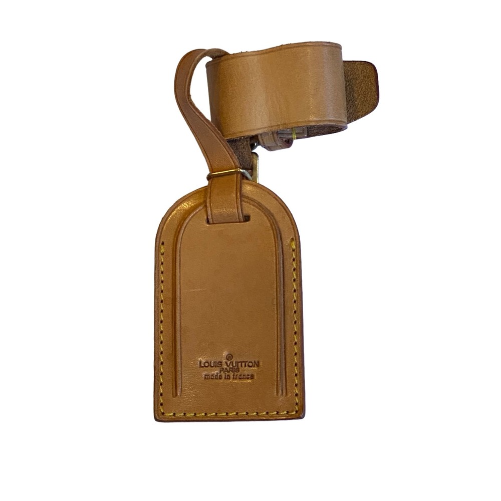 Louis Vuitton Authentic Leather Luggage Tag and Belt/Strap Set